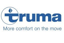 A picture of the logo for Truma Corporation. The words say, "Truma. More comfort on the move."