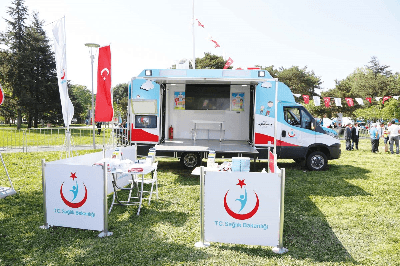 A picture of a Type B that was converted for mobile medical use