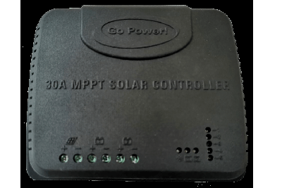 A picture of Go Power's 30-amp MPPT solar controller that supports RV-C