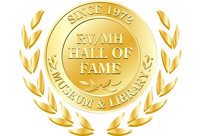 A picture of the Recreational Vehicle and Mobile Home Hall of Fame logo