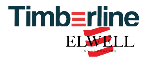 A logo for the timberline elwell heating system