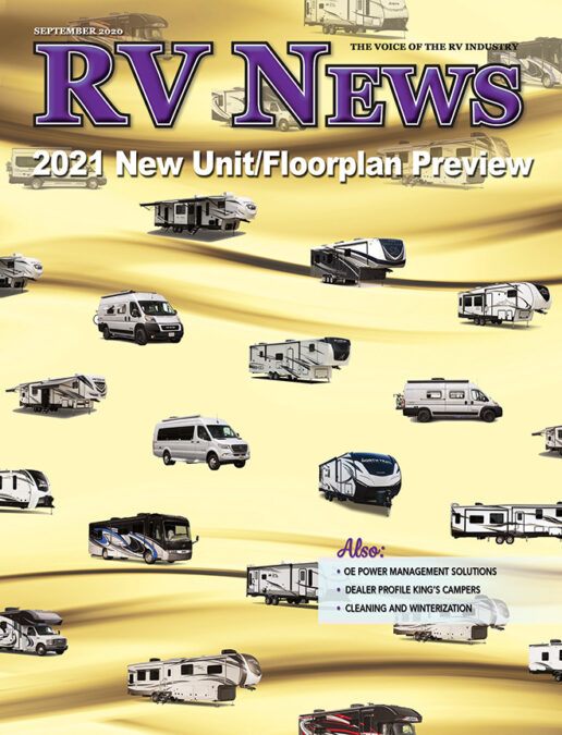 Picture of the front cover of the September 2020 edition of RV News Magazine