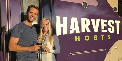 A picture of Harvest Host founders Joel Holland and Mary Ashley