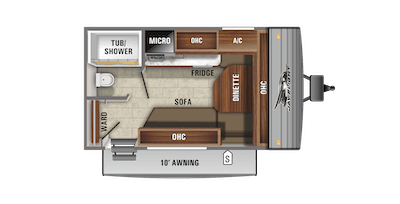 Jayco's 2021 Jay Flight SLX 7 145RB floorplan 
