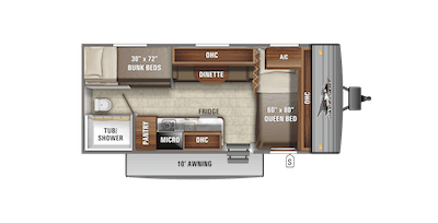 Jayco's 2021 Jay Flight SLX 7 174BH floorplan 