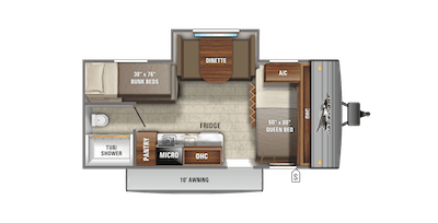 Jayco's 2021 Jay Flight SLX 7 184BS floorplan