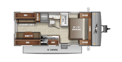 Jayco's 2021 Jay Flight SLX 8 Idaho Built 212QBW floorplan