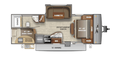 Jayco's 2021 Jay Flight SLX 8 Idaho Built 242BHSW floorplan