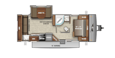 Jayco's 2021 Jay Flight SLX 8 Idaho Built 245RLSW floorplan