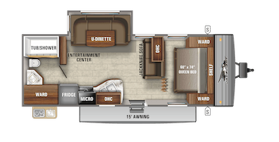 Jayco's 2021 Jay Flight SLX 8 Idaho Built 248RBSW floorplan