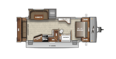 Jayco's 2021 Jay Flight SLX 8 Idaho Built 275RLSW floorplan