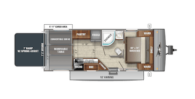 Jayco's 2021 Jay Flight SLX 8 Indiana Built 236TH floorplan 