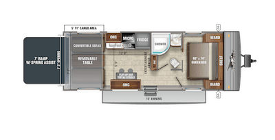 Jayco's 2021 Jay Flight SLX 8 Indiana Built 265TH floorplan 