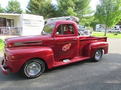 A picture of David Berg's lobster delivery pickup truck