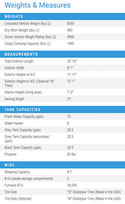 Jayco's 2021 Eagle HT 274CKDS specs  