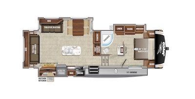 Jayco's 2021 Eagle HT 28.5RSTS floorplan 