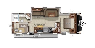 Jayco's 2021 Eagle HT 284BHOK floorplan