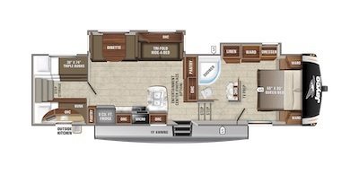 Jayco's 2021 Eagle HT 29.5BHOK floorplan 