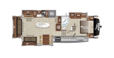 Jayco's 2021 Eagle HT 30.5CKTS floorplan 