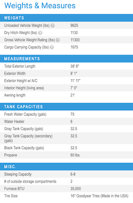 Jayco's 2021 Eagle HT 312BHOK specs