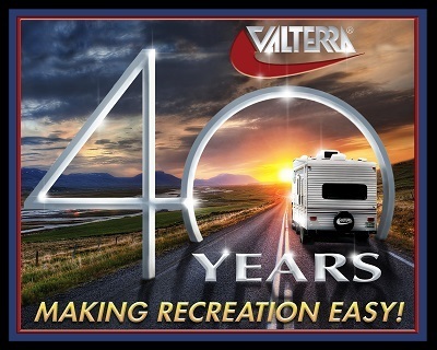 A picture of the 40th anniversary logo for Valterra Products