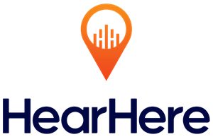 A picture of the HearHere app logo