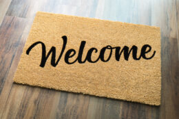 A picture of a welcome mat