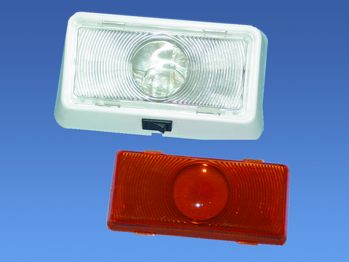 Classic Porch Light W/Switch & Amber Lens RV News
