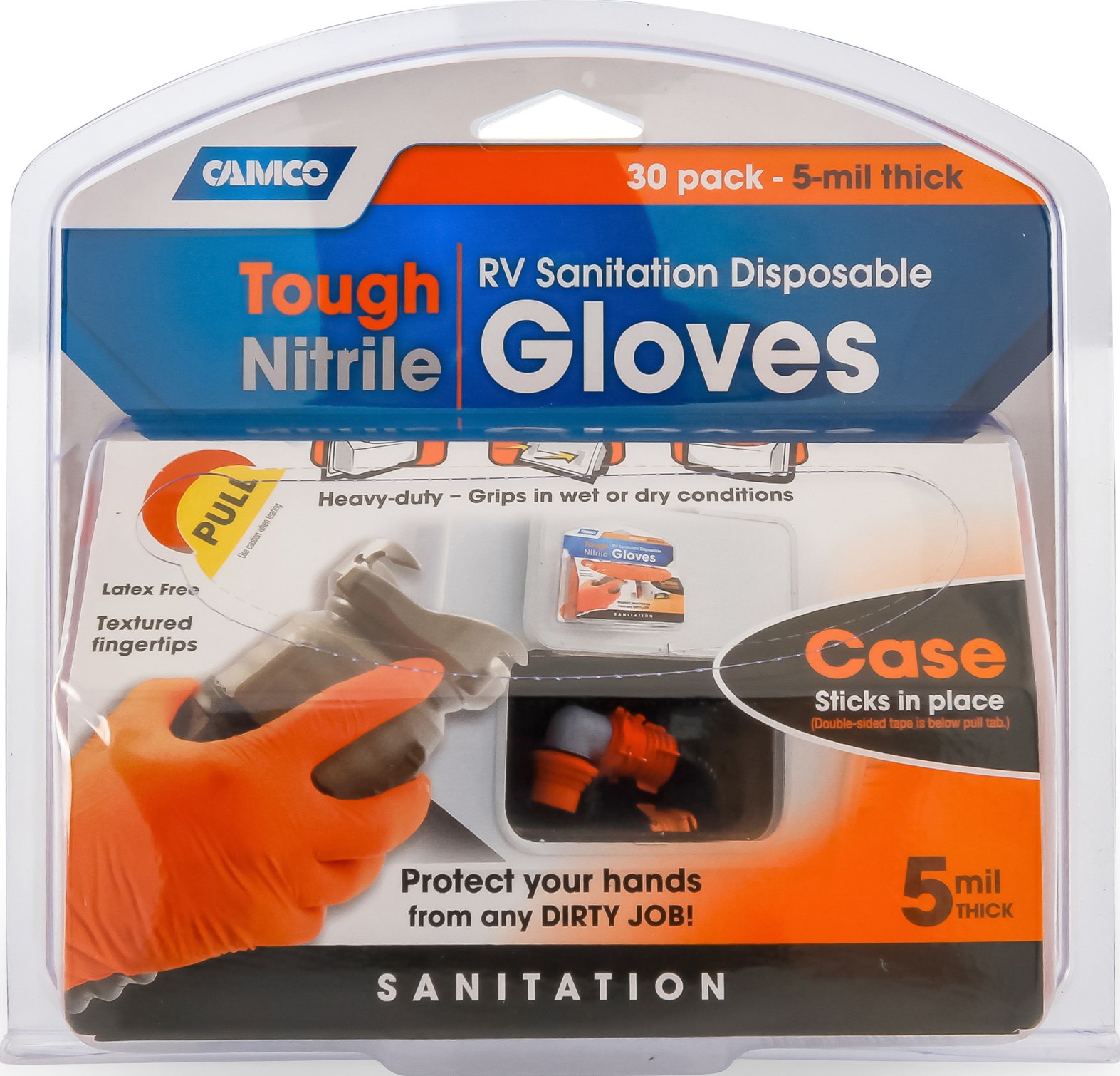 RV Sanitation Disposable Nitrile Gloves, 30ct, Orange RV News