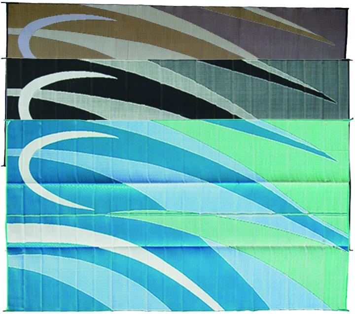 Outdoor Mat 8′ X 16′ Floral Brown/gold RV News