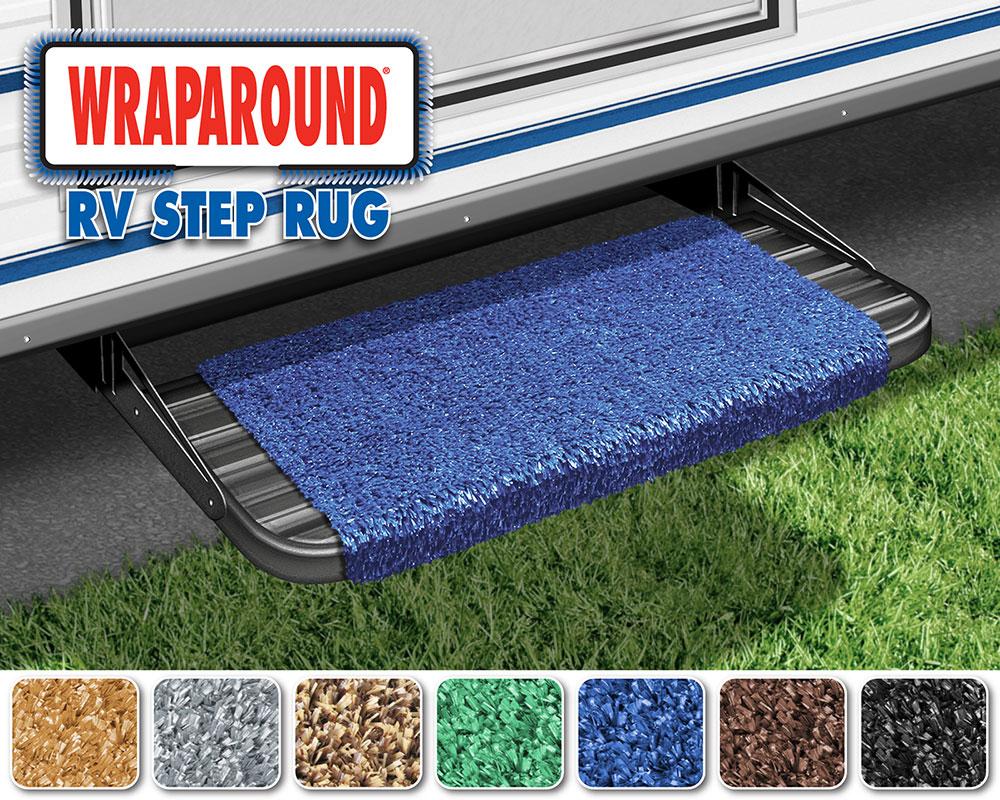 Wraparound RV Step Rug (18″ wide) Imperial Blue RV News