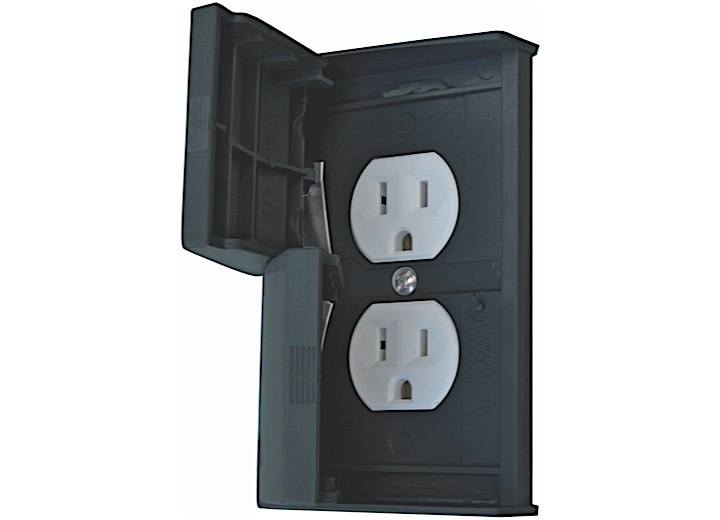 Weatherproof Receptacle Cover Black With Outlet RV News