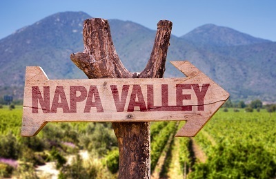 A picture of a Napa Valley, California sign