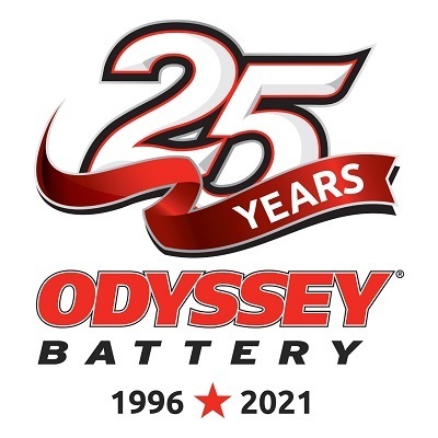 A picture of Odyssey batteries 25th anniversary logo