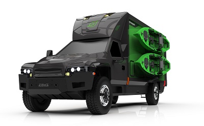 A picture of SylvanSports' prototype for an all-electric RV motorhome