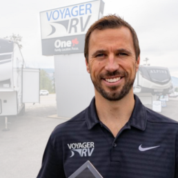 A picture of Jason Friesen, principal of Voyager RV Centre and a 2021 Canada RV Dealer of the Year award nominee