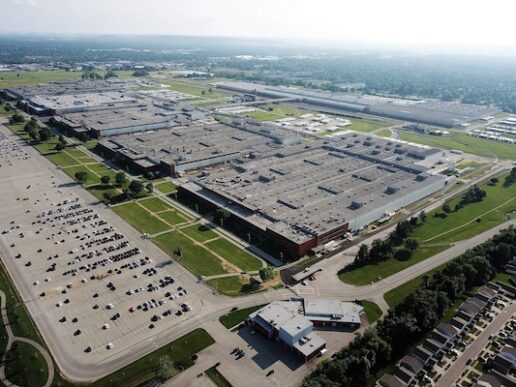 A picture of Appliance Park in Louisville, Kentucky, from above.