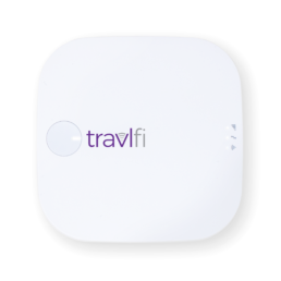 A picture of Pace International's TravlFi Journey1 Wi-Fi 4G LTE mobile hotspot