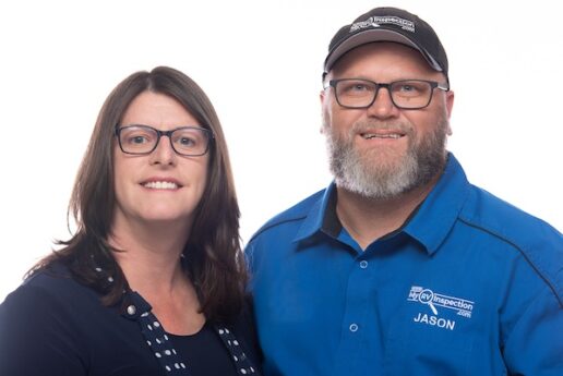 A picture of Lisa and Jason Carletti, master certified technicians and inspectors.
