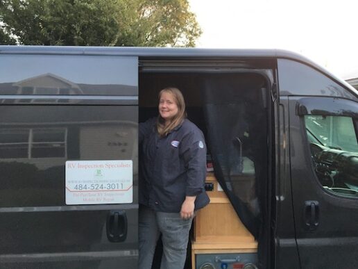 A picture of Carol Jackson, the fourth person to earn a Master Certified RV Inspector certification from the NRVIA.