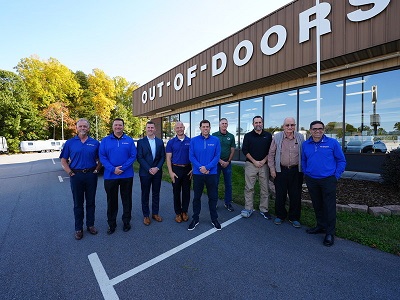 A picture of staff outside the Out-of-Doors Mart RV location in North Carolina
