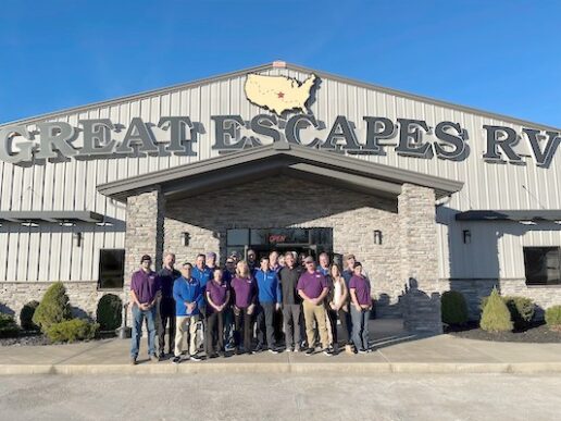 A picture of Great Escapes RV and its employees.