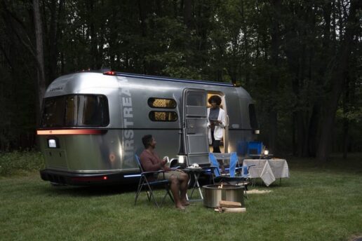 Thor Industries used an Airstream trailer as its electric travel trailer base.