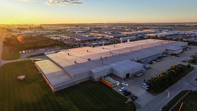 A picture of Crane Composites' Goshen, Indiana, plant