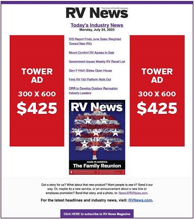 Picture of RV news Magazine's daily enewsletter