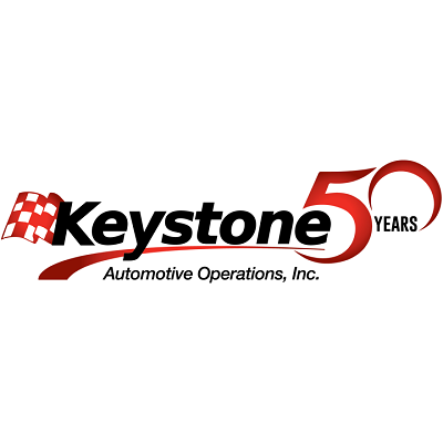A picture of the Keystone Automotive Operations 50th anniversary logo