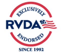 A picture of the RVDA logo noting a product was exclusively endorsed since 1992