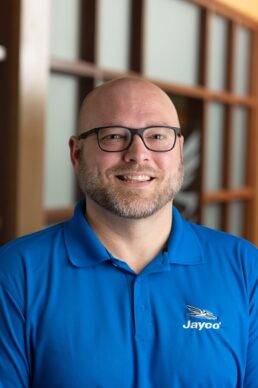 A headshot of Rudy Boals, Jayco director of product development for towables