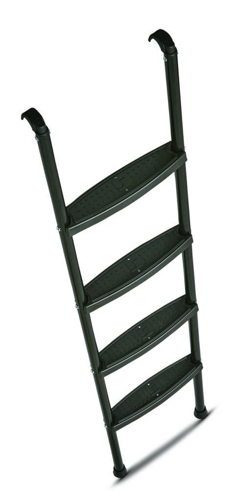 A picture of a Stromberg Carlson black RV bunk ladder with black treads.