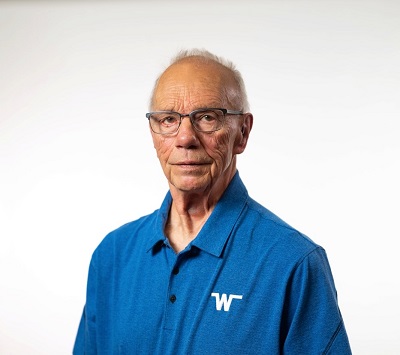 A picture of Winnebago machine shop employee Tom Halvorson, who is celebrating 50 years of working at the manufacturer